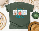 Hello Pre-K Frames graphic tee in Moss