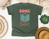 Book Lover graphic tee in Moss