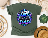 Level Up Dad graphic tee in Moss