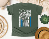 Best Dad Ever Patriot graphic tee in Moss