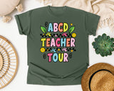 ABCD Teacher Tour graphic tee in Moss