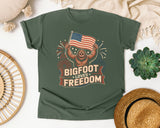 Bigfoot Freedom graphic tee in Moss