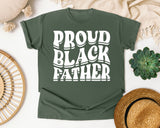 Proud Black Father White graphic tee in Moss