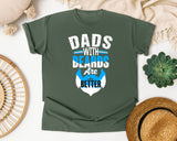 Dads With Beards Are Better White 3 graphic tee in Moss