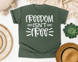 Freedom Isn't Free White 4 graphic tee in Moss