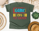 Game On 1st Grade Red graphic tee in Moss