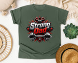 Strong Dad Weightlifting graphic tee in Moss