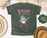 Bruh We Back Baseball Dab graphic tee in Moss