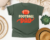 Football Dad Orange Script graphic tee in Moss