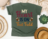 My Heart Is On That Field graphic tee in Moss