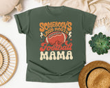 Somebodys Loud Mouth Football Mama graphic tee in Moss