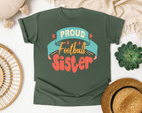 Proud Football Sister Banner graphic tee in Moss
