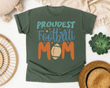 Proudest Football Mom graphic tee in Moss
