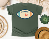 Football Cream Retro graphic tee in Moss