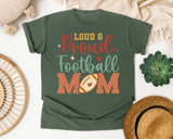 Loud And Proud Football Mom graphic tee in Moss