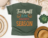 Football Is My Favorite Season Orange graphic tee in Moss