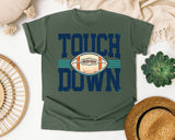 Touch Down Navy Bold graphic tee in Moss