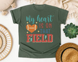 My Heart Is On That Field Bolt graphic tee in Moss