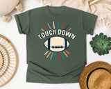 Touch Down Retro Rays graphic tee in Moss