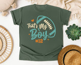 Thats My Boy Number 12 graphic tee in Moss