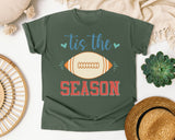 Tis The Season Football Cream graphic tee in Moss