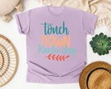 Touch Down Kinda Day Teal graphic tee in Orchid