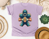 Football Player Silhouette graphic tee in Orchid