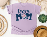 Team Mom Football Navy graphic tee in Orchid