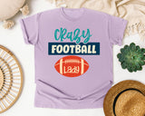 Crazy Football Lady graphic tee in Orchid