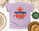 Football Dad Navy Script graphic tee in Orchid