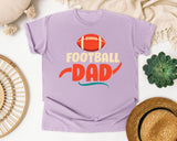 Football Dad Orange Script graphic tee in Orchid