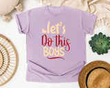 Lets Do This Boys Cream graphic tee in Orchid