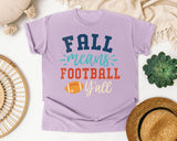 Fall Means Football Yall graphic tee in Orchid