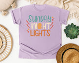 Sunday Night Lights graphic tee in Orchid