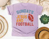 Sundays Are For Jesus And Football graphic tee in Orchid