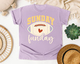 Sunday Funday Football Heart graphic tee in Orchid