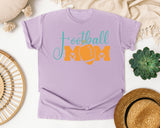 Football Mom Orange graphic tee in Orchid