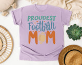 Proudest Football Mom graphic tee in Orchid
