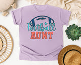 Football Aunt graphic tee in Orchid