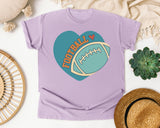 Football Heart Badge graphic tee in Orchid