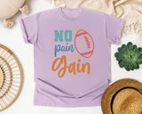 No Pain No Gain Football graphic tee in Orchid