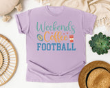 Weekends Coffee Football graphic tee in Orchid