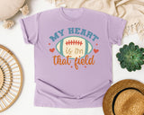 My Heart Is On That Field Ball graphic tee in Orchid