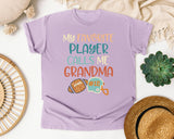 My Favorite Player Calls Me Grandma Pastel graphic tee in Orchid