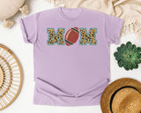 Football Mom Leopard graphic tee in Orchid