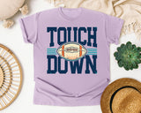 Touch Down Navy Bold graphic tee in Orchid