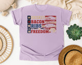 Brisket Bacon Ribs And Freedom Grey 2 graphic tee in Orchid