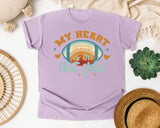 My Heart Is On That Field Orange graphic tee in Orchid