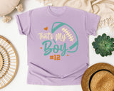 Thats My Boy Number 12 graphic tee in Orchid