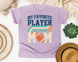 My Favorite Player Calls Me Mom Vintage graphic tee in Orchid